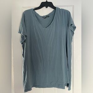 Tahari Soft Blue Short Sleeve Top